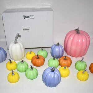 Yerliker 18 Pcs Pastel Color Thanksgiving Artificial Pumpkins – NWT